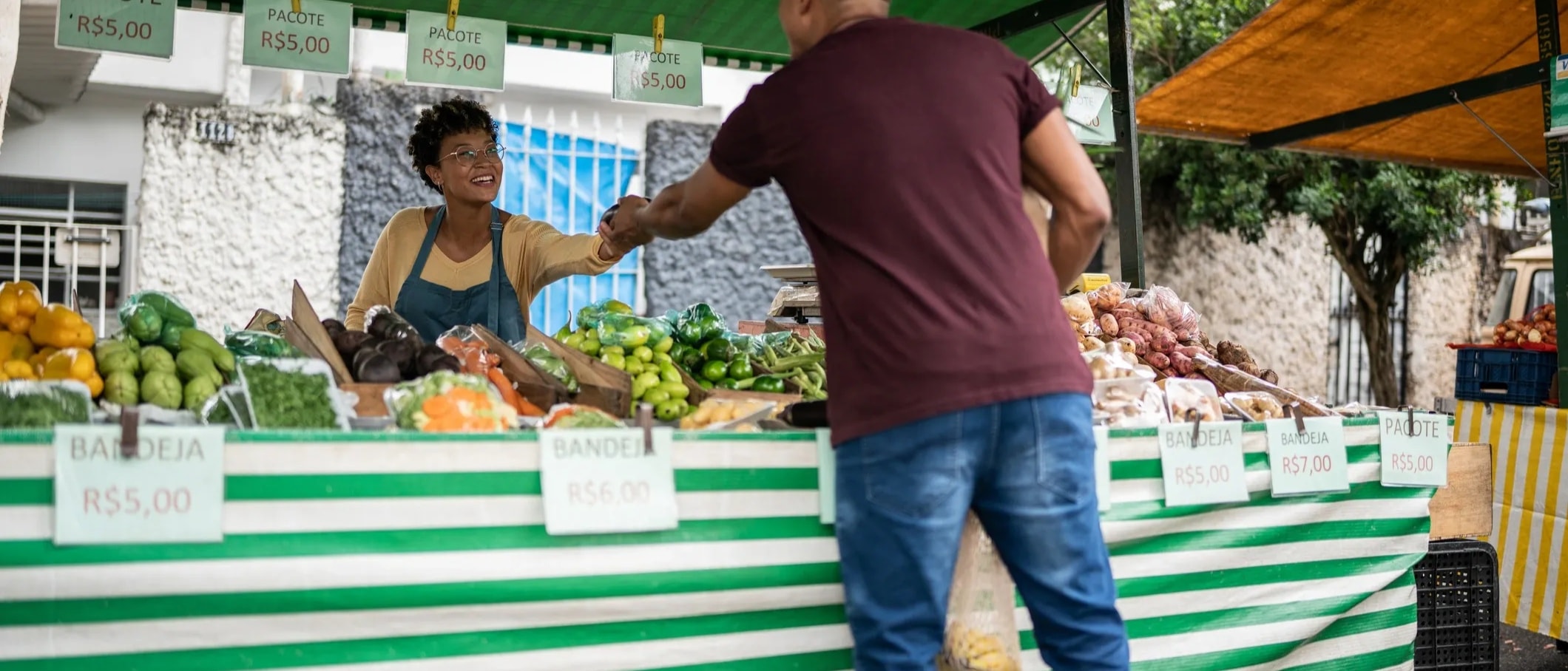 Fresh locally sourced produce and farm-to-market foods